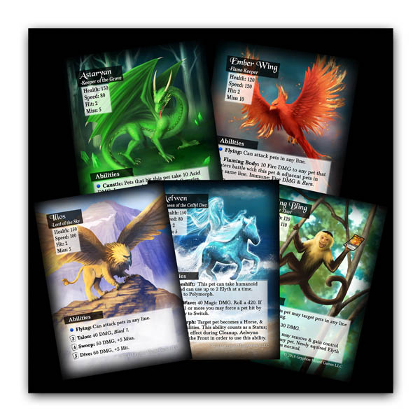 Familiar mythic arena, characters